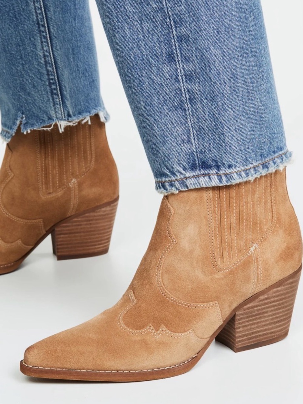 Sam Edelman Suede Ankle Boot in Tan